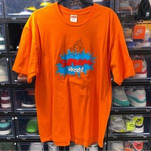 SUPREME • GANESH TEE • SS18 2018 • XL • ORANGE • HINDU INDIA ELEPHANT